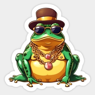 rich frog Sticker